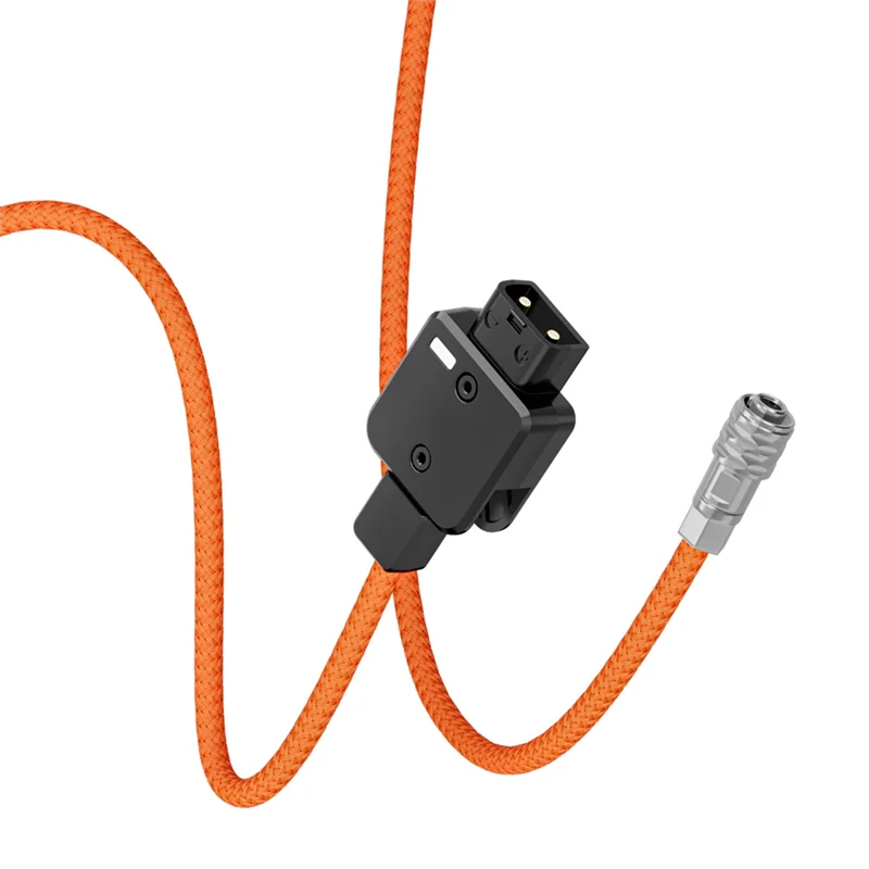 B04B-DT-BMD D-Tap To 2-Pin BMPCC 60Cm Power Cable Braided 180° Rotatable Wire For Blackmagic Pocket Cinema Camera 4K 6K