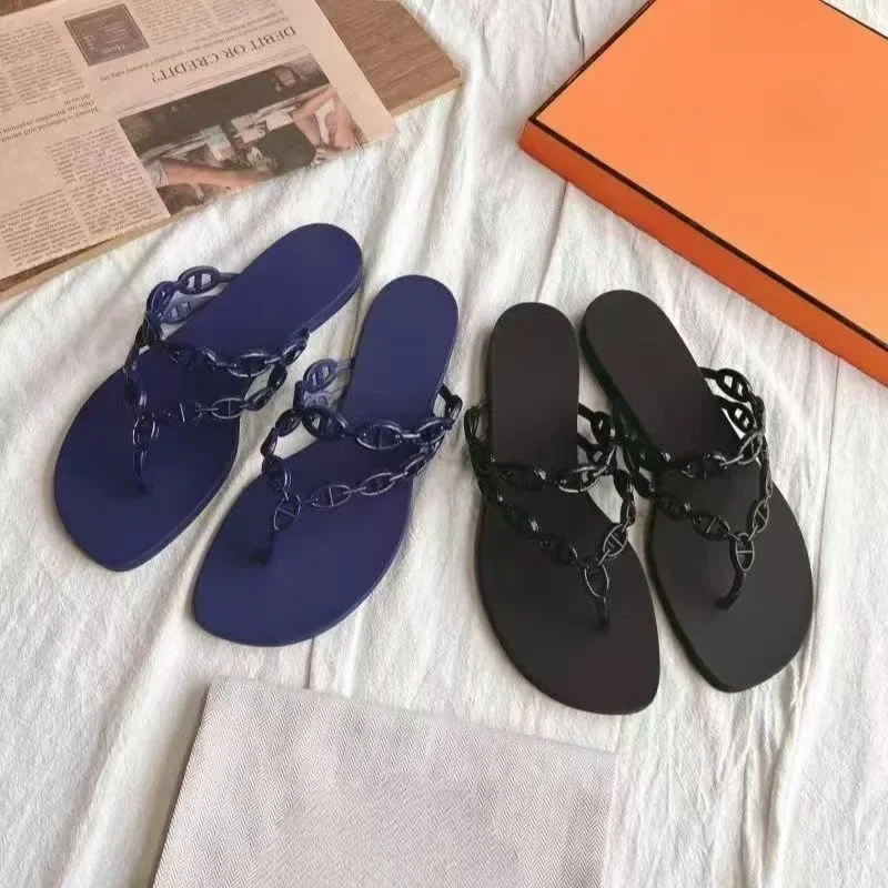2026Summer Women Slippers Bow Flip Flops Rivet Flats Sandals Outdoor Transparent Crystal Beach Shoes Female Open Toe Shoes view 5