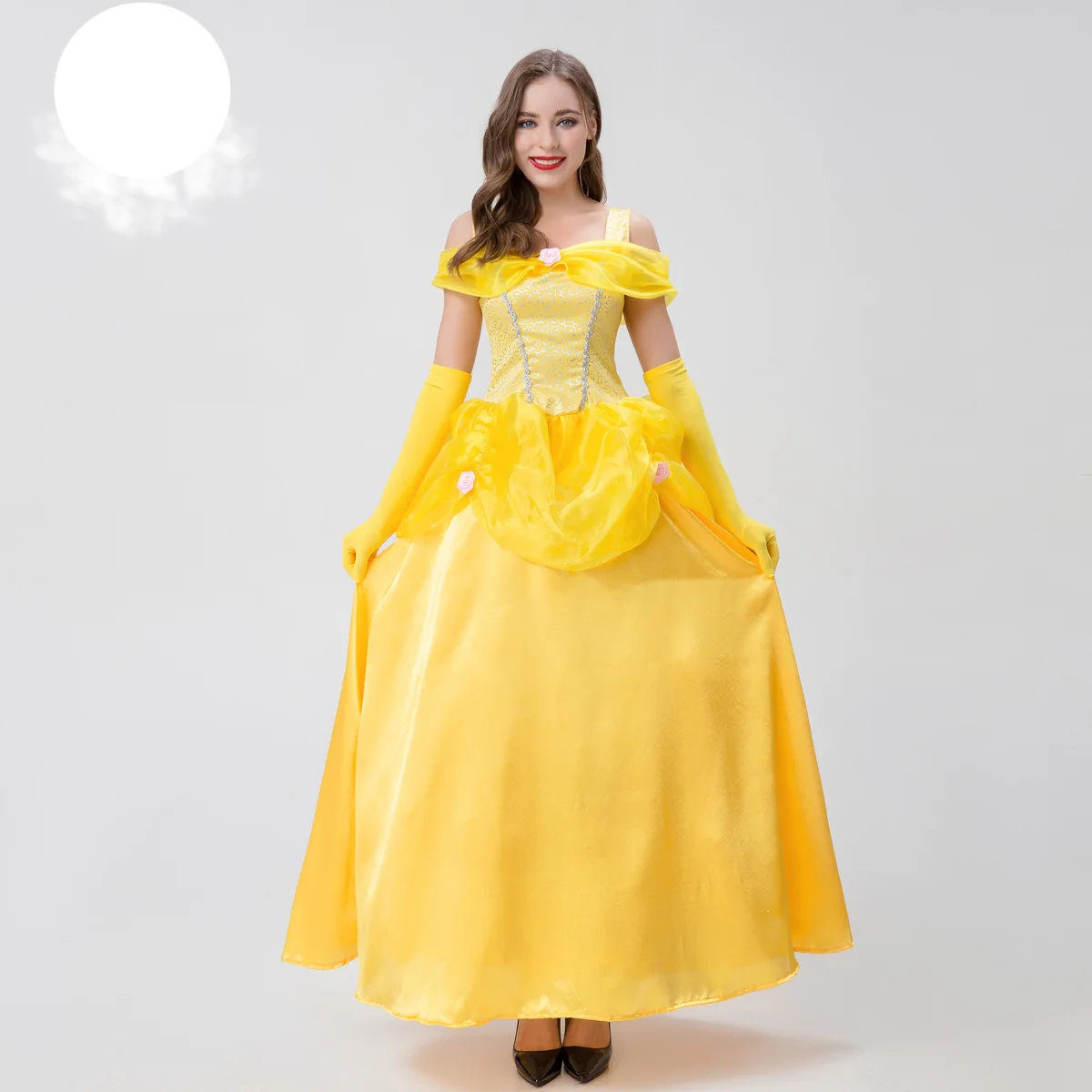 

Halloween Cosplay Belle Adult Princess Dress Stage Costume