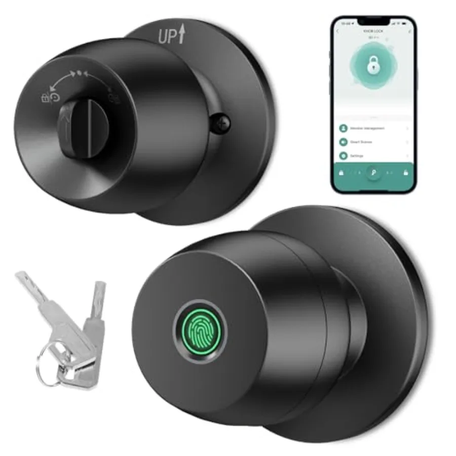 

Умная дверная ручка с биометрическим замком, управление по приложению, без ключа, для входа без ключа