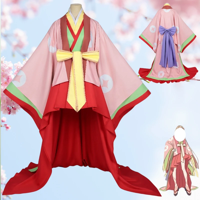 

Anime Kaguya Cosplay Costume Iroha Yachiyo Cos Japanese Kimono Exquisite Long Dress Full Set Role Play Outfit for Women