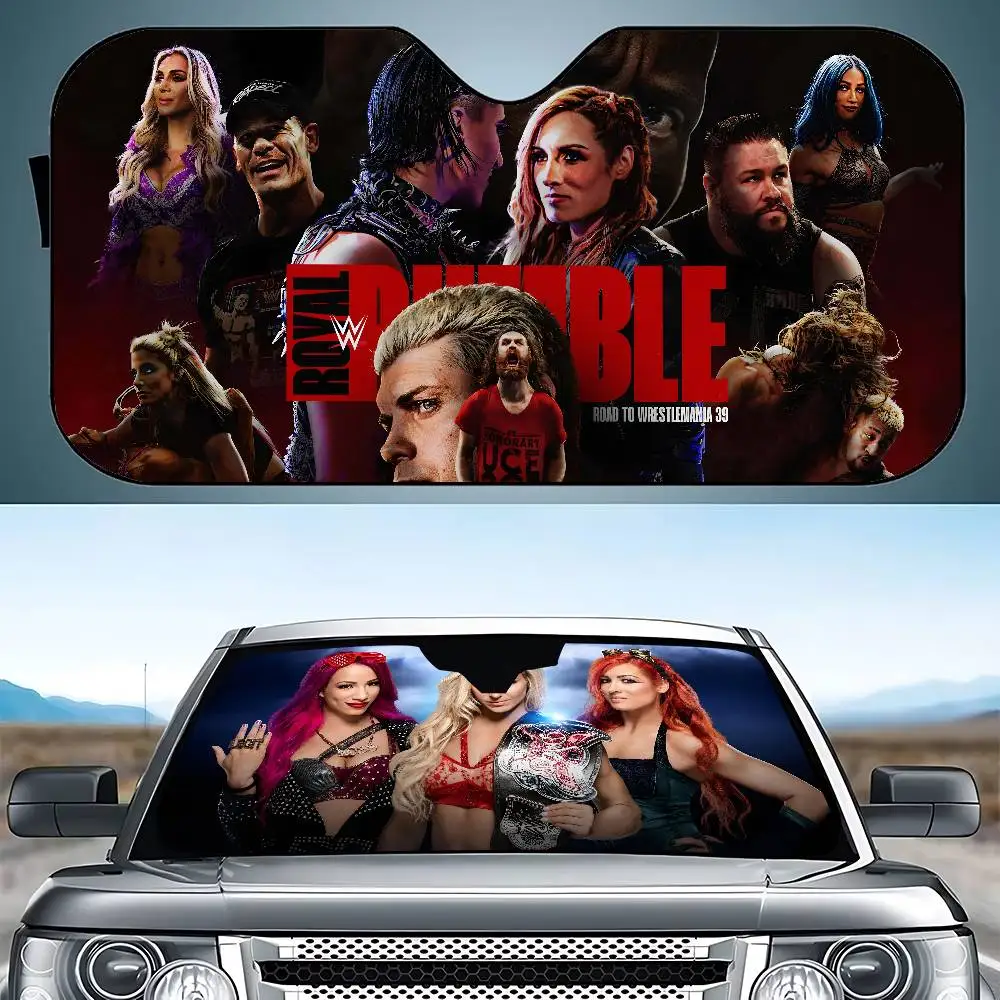 B-Becky Lynch مظلة السيارات نافذة ظلة Sunblock الزجاج الأمامي هود الداخلية الجبهة يربك مظلة مزدوجة