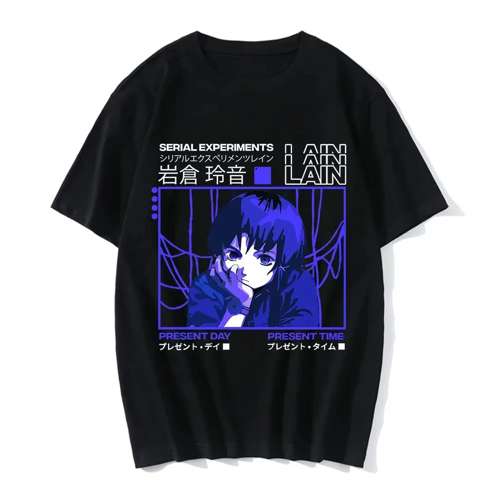 NO HOPE Serial Experiments Lain Classic Anime T-Shirt Cotton Graphic Tee Men Women Summer Streetwear