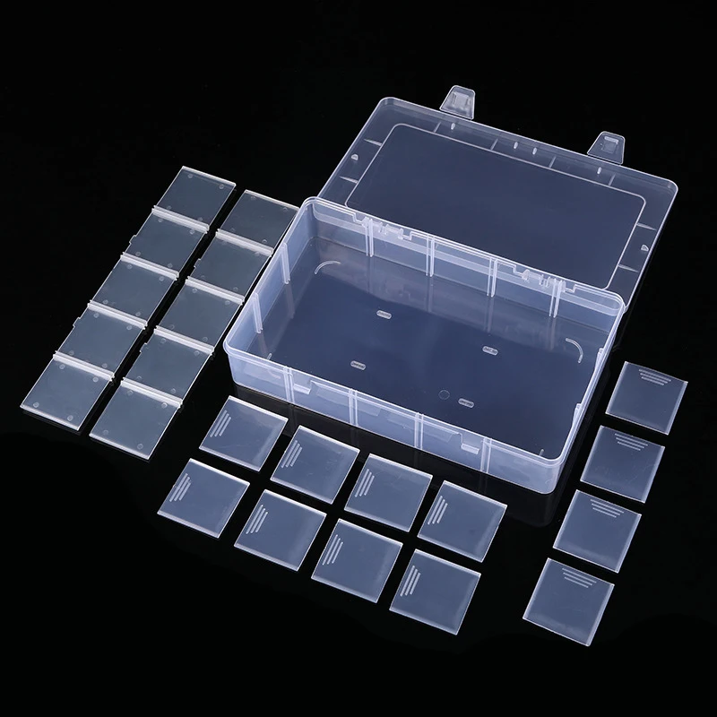 15 Grids Oversize Storage Box Container Plastic Box Adjustable Compartment Jewelry Earring Bead Screw Holder Case Display Case