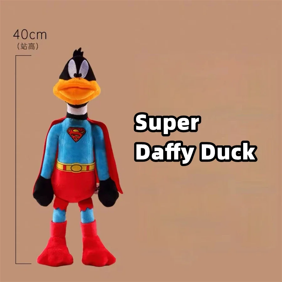 Looney Tunes-muñeco de peluche de Super man Bugs Bunny para niños, muñeco de Anime de dibujos animados, pato Daffy, Tweety Bird, regalo