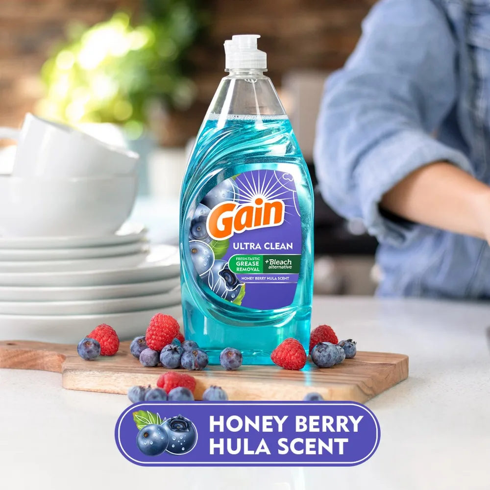 Ultra Dish Washing Liquid Dish Soap, Honey Berry Hula Scent, 90 fl oz