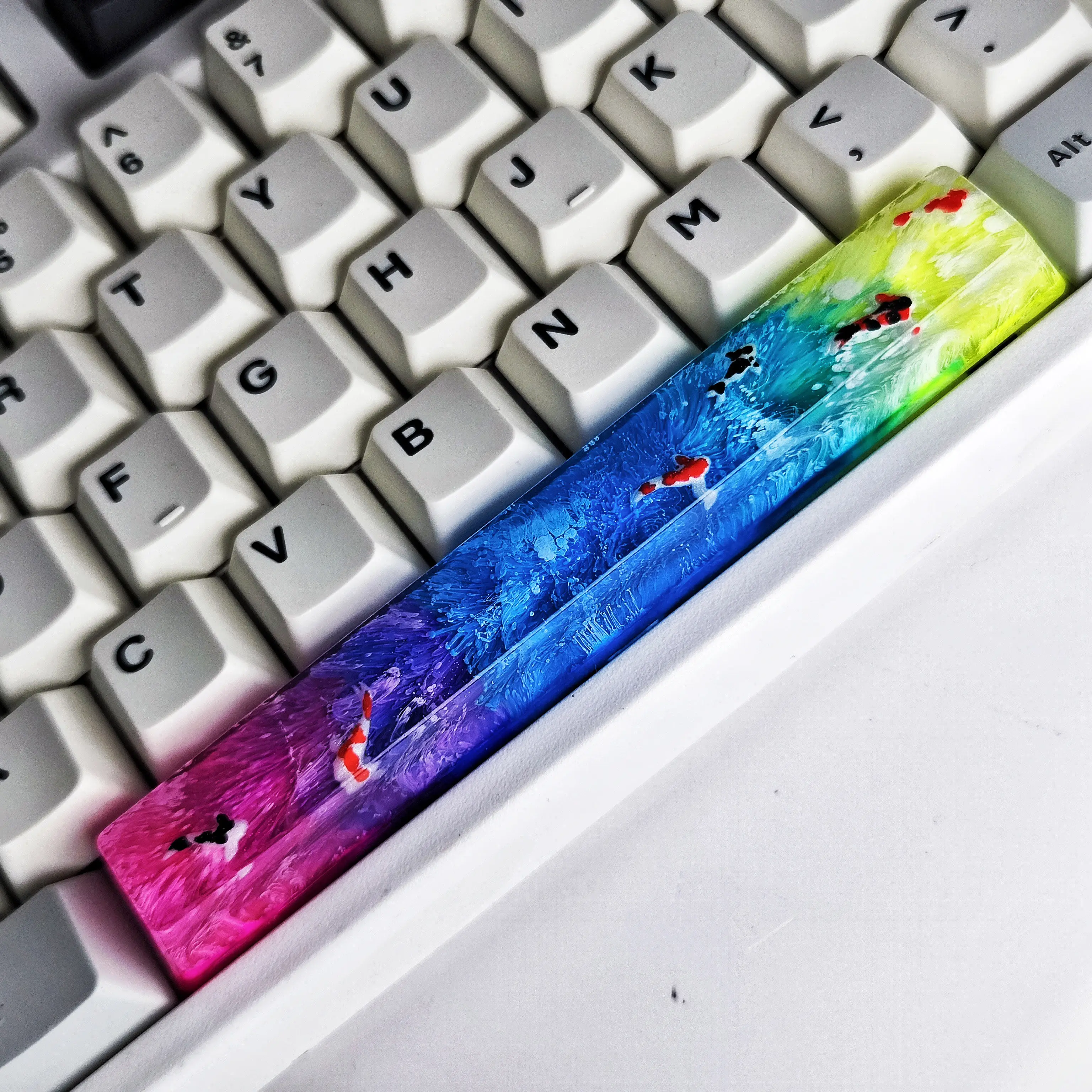 Custom 6.25U Resin Artisan Keycaps for Mechanical Keyboard Cap Keyboard Decor Resin Dropping Glue Customized Space bar Keys Gift