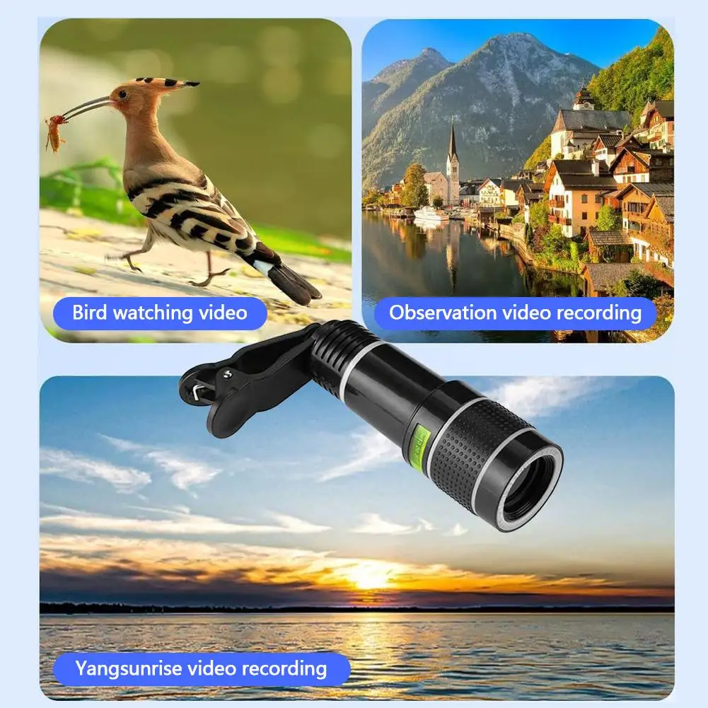 Mobile Telescope New 20x Telephoto Lens Portable For Mobile Phones Ultra HD Definition Hunting Birdwatching Camping Telesco F0C6