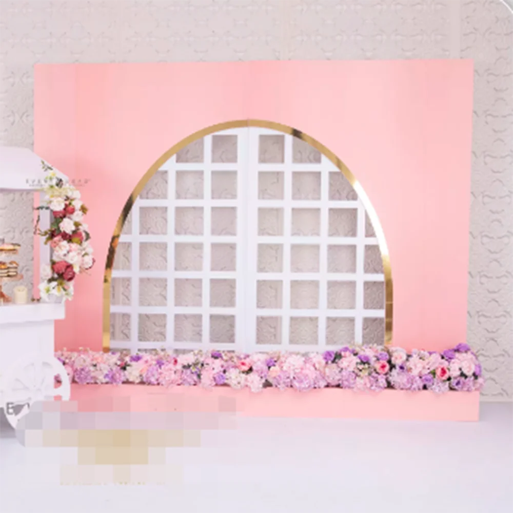 

Cute Pink Popular Square Baby Shower Display Backdrop For Party Suppliers