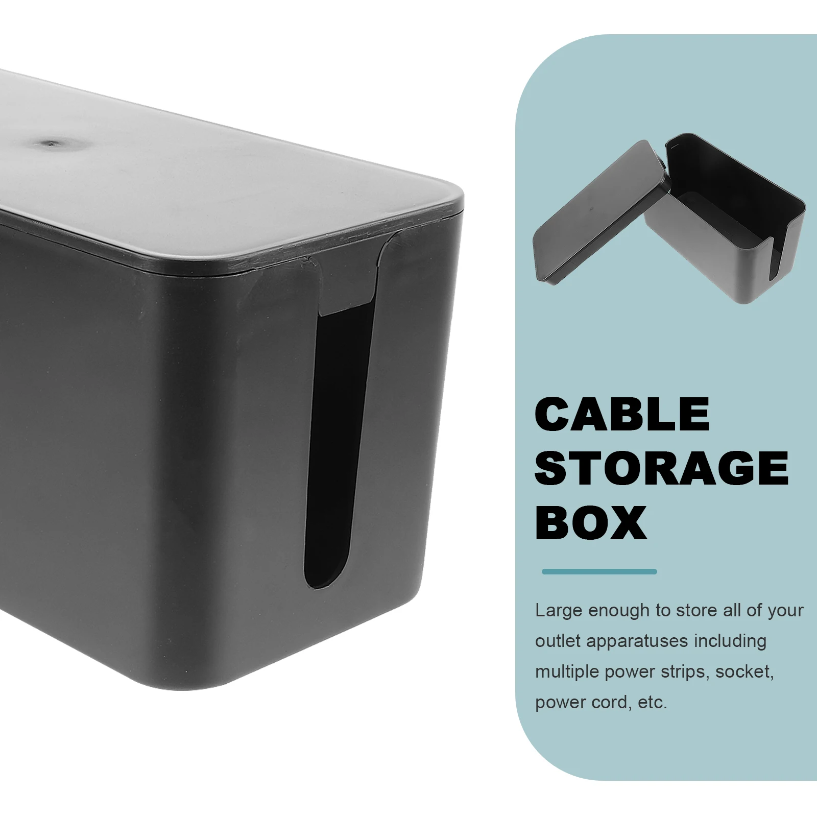 

Cable Storage Boxes Power Strip Organizer Large Capacity Dustproof Cover For Cords Adapters Splitters Home Office Use