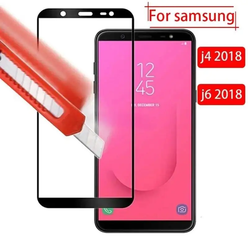 

Защитное стекло для Samsung, защитная пленка из закаленного стекла для экрана Galaxy J 4 6, пленка 3D J4 J6, защитные стекла для телефона