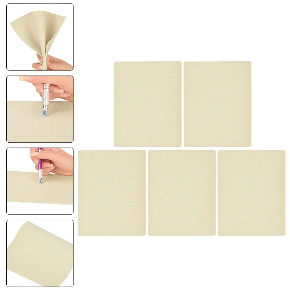 

5Pcs Flexible Silicone Eyebrow Tattoo Practice Skin Realistic Human Skin Texture for Microblading Practice and