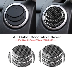 For Suzuki Grand Vitara 2006-2013 Carbon Fiber Dashboard Both Side Air Outlet Decorative Cover Car Interior Accessories Sticker