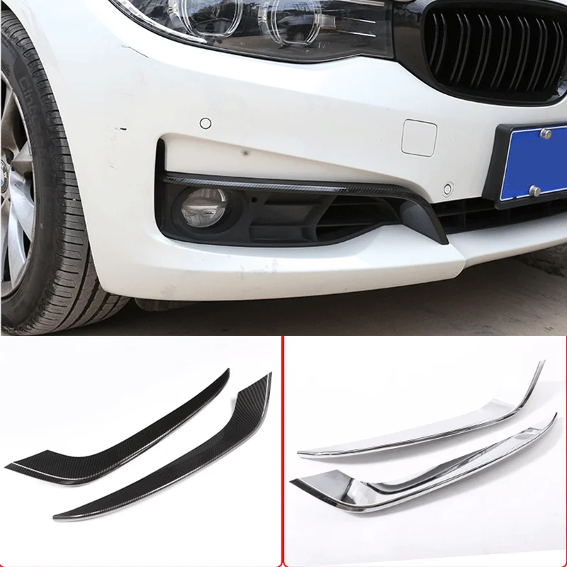 

For 2013-2019 BMW 3 Series GT Gran Turismo F34 Car Carbon Fiber Style Auto Front Fog lights Lamp Strips Trim Cover Accessories