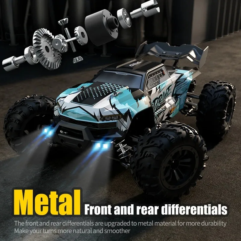 SG 16101 Pro 1:16 75KM/H 4WD RC سيارة مع مصباح ليد 2.4G سيارات التحكم عن بعد عالية السرعة الانجراف شاحنة كبيرة للأطفال هدية