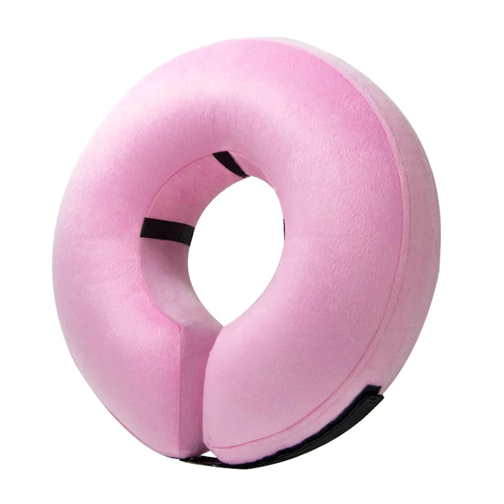 Soft Dog Inflatable Elizabeth Collar, Post-Surgery Recovery Donut for Small to Large Dogs, Stops Licking Wounds Cone Alternative