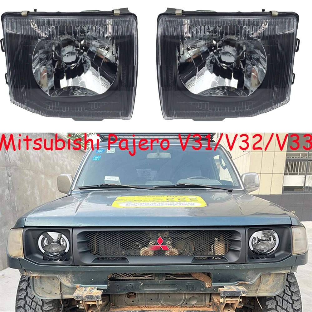 

1pcs car bumper headlamp For Mitsubishi Pajero V31 V32 V33 headlight accessories head lamp for Mitsubishi Pajero fog light