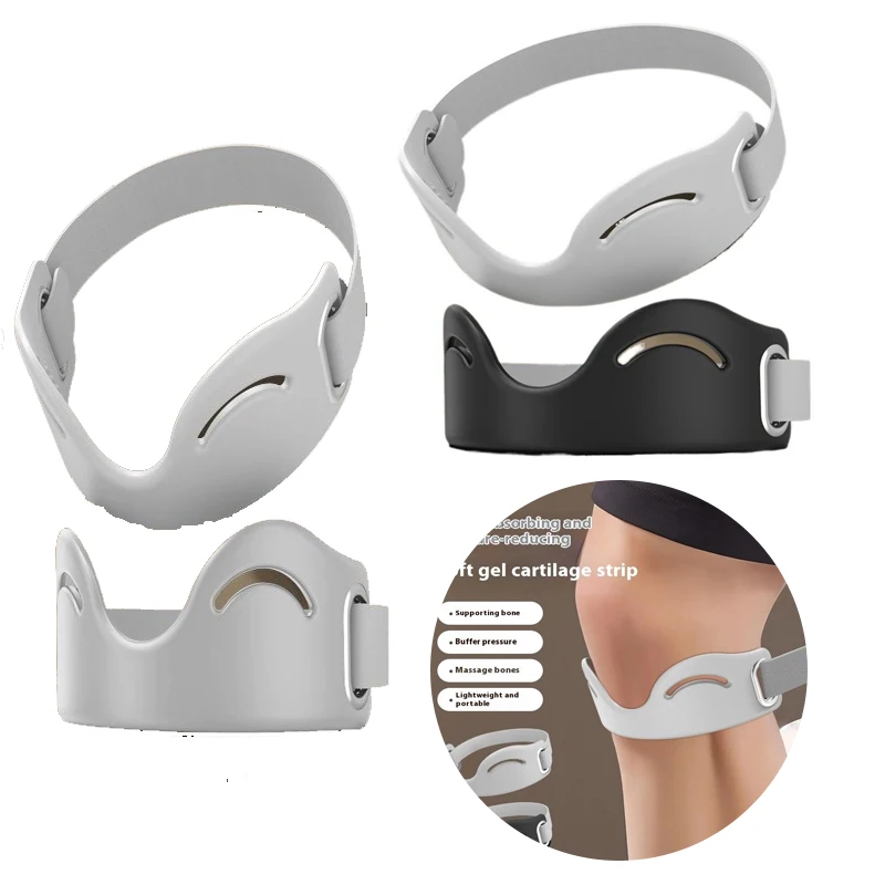 1/2 قطعة سيليكون الرضفة الركبة وتر الركبة الأشرطة وتر الركبة الأشرطة مرنة خفيفة الوزن الركبة دعم حامي تنفس مرنة #1