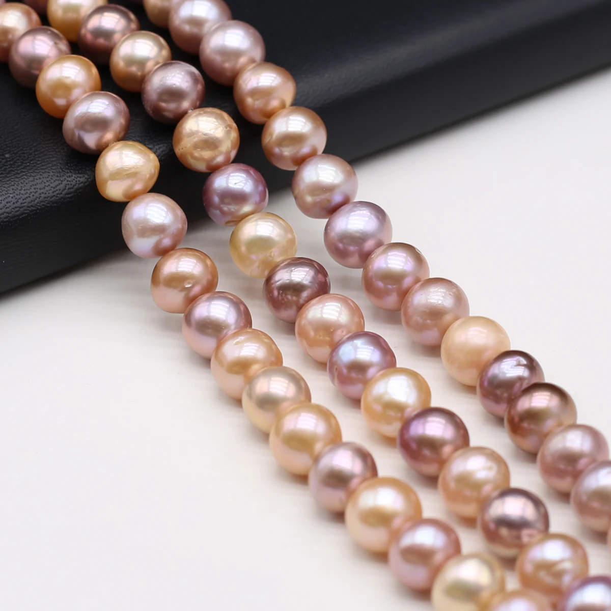 

11-13mm Natural Freshwater Pearl Rourd Beads Big Orange Purple Pearl Spacer Beads For Jewelry Making DIY Women Bracelet Necklace