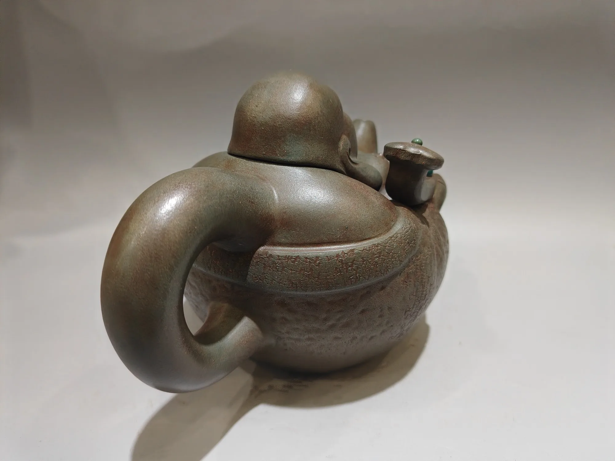 Yixing Teapot Purple Clay Pot Green mud Maitreya Buddha Statue Pot Laughing Buddha Pot Teapot Kettle