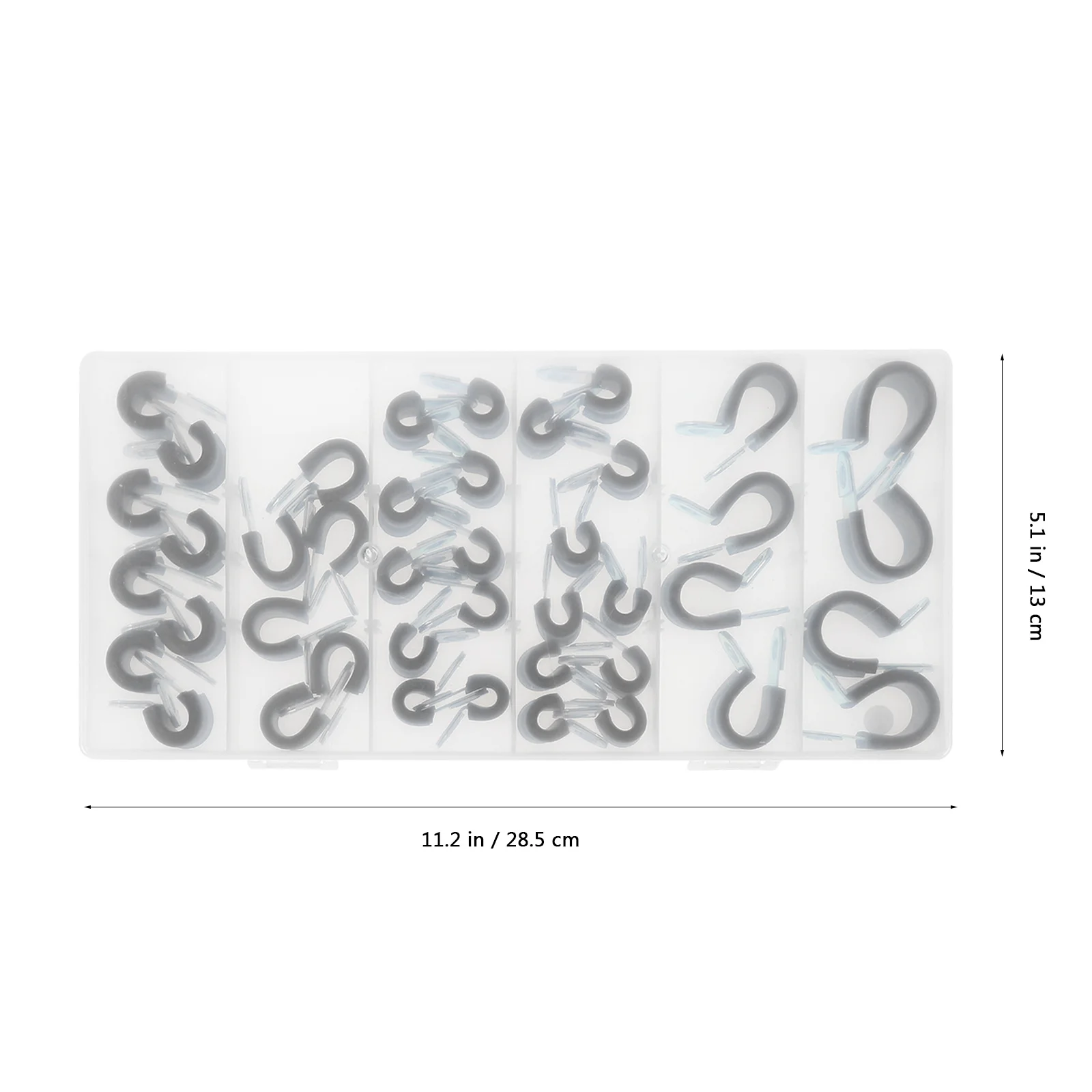 

42Pcs Cable Clamps Assortment Kit Stainless Steel Rubber Cushion Clamps for Wiring Cable Line Fixing Mounting in Automobile