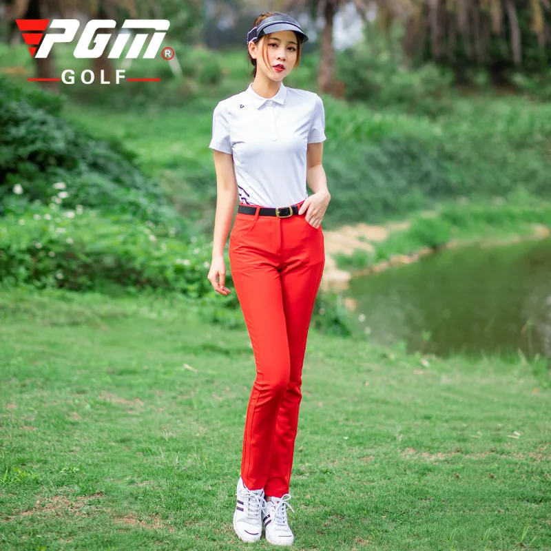 PGM-Calça de Golfe Feminina de Alta Elástica, Calça Respirável Feminina, Fina, Secagem Rápida, Tênis, Verão, Primavera, XL, KUZ069