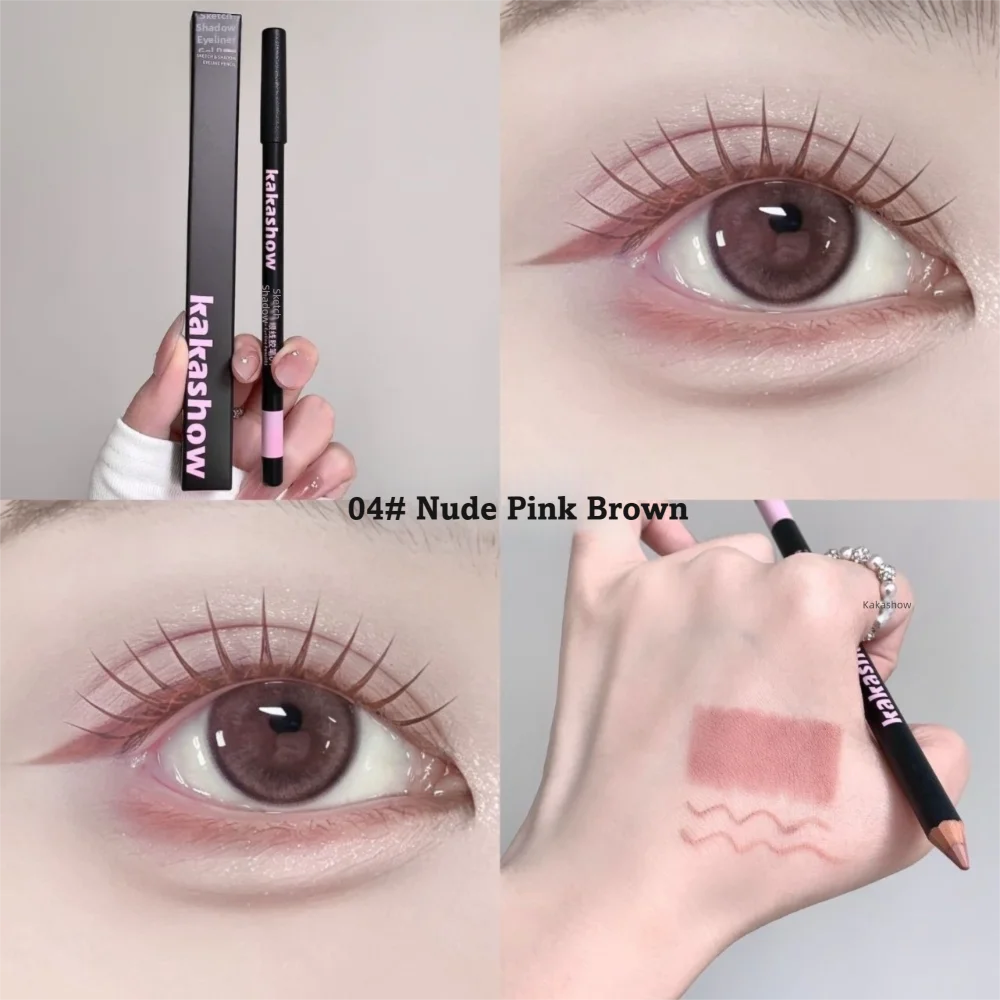 Brightening 4-Color Eyeliner Pencil Matte Finish Smudge-Proof Eye Liner Pen Long-Lasting Waterproof Gel Eyeliner for Daily Wear