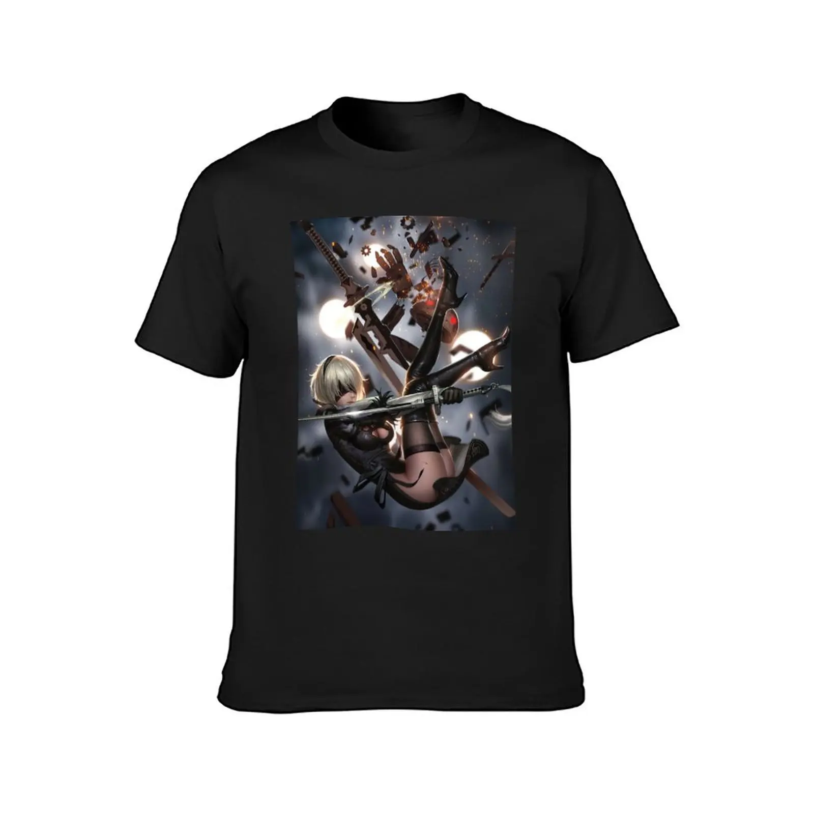 Nier Cyber Assasin T-Shirt plus size tops blanks for a boy t shirts for men