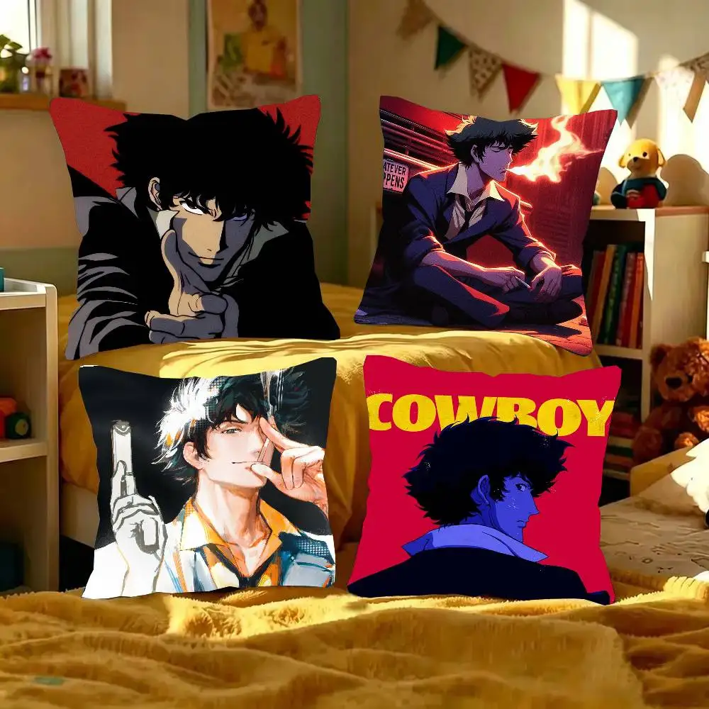 Animation C-Cowboy B-Bebop Spike Pillow Case Fashion Square Pillowcase Bedroom Sofa Room Ins Decoration Leisure