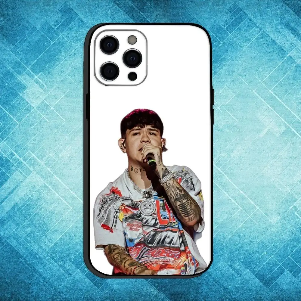 حافظة هاتف Junior H $AD B-BOYZ لهاتف iPhone17,16,15,14,13,12,11 Plus، Pro Max غطاء أسود ناعم