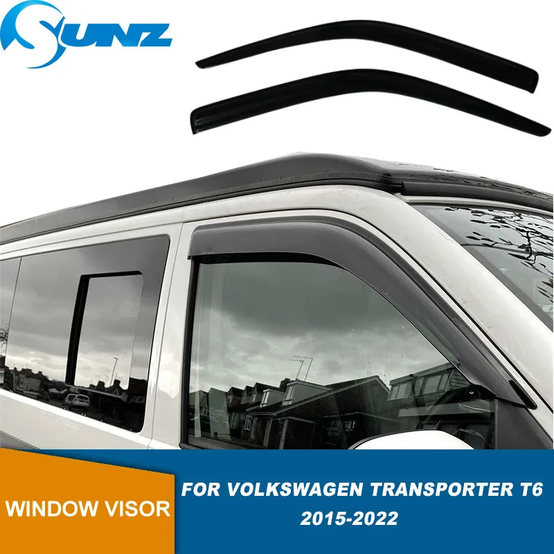 

Side Window Deflectors For Volkswagen Transporter T6 Caravelle 2015-2022 Window Visors Wind Rain Deflector Visor Guards SUNZ