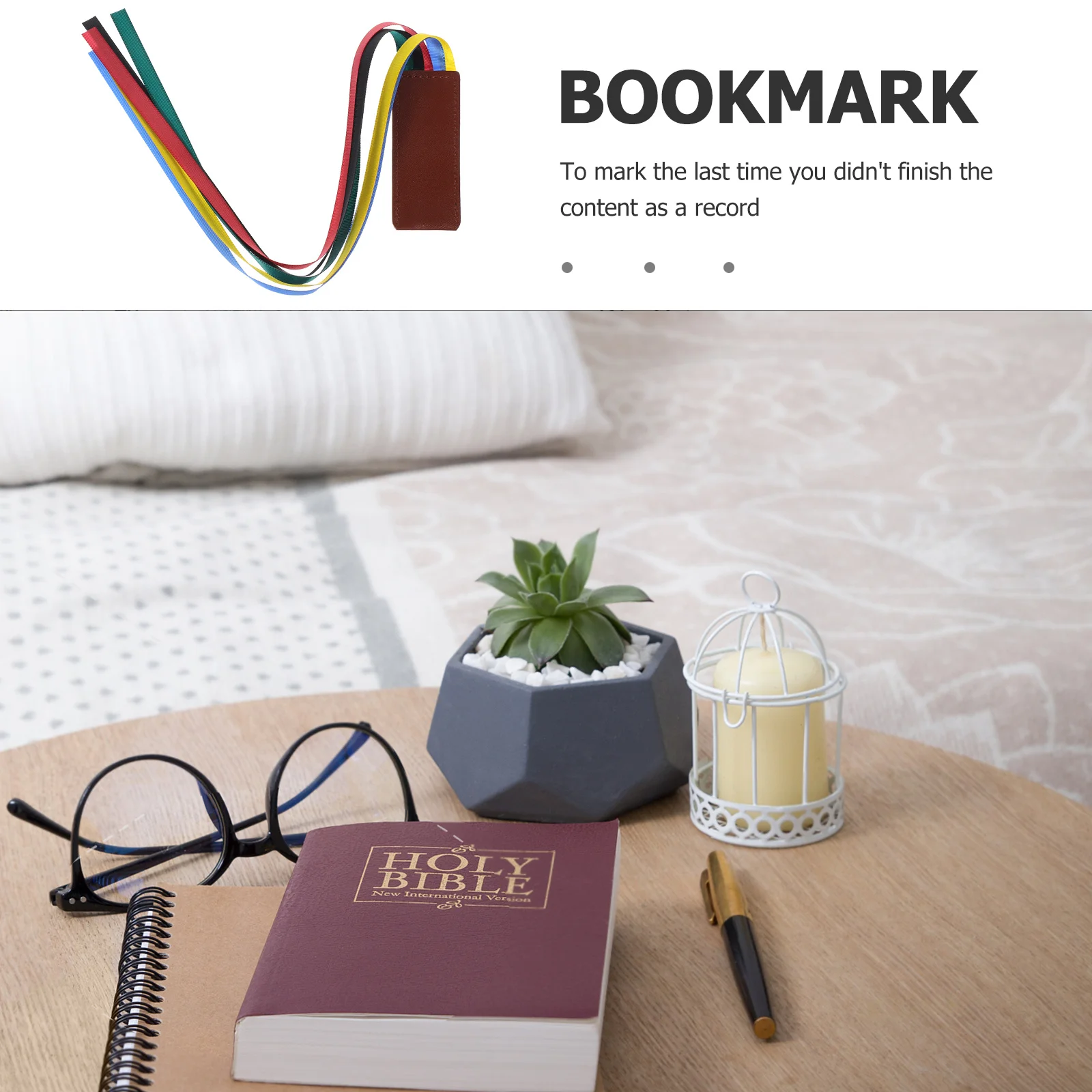2Pcs Ribbon Bookmarks Wear-Resistant Multi-Function Book Markers Household Bible Page Markers Portable Book Decoration