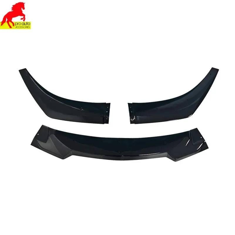 Suitable for BMW 12-18 6 Series 4-door F06 Front Bumper Lip Shovel Diffuser 3-section PP Material Glossy Black Car Accessories