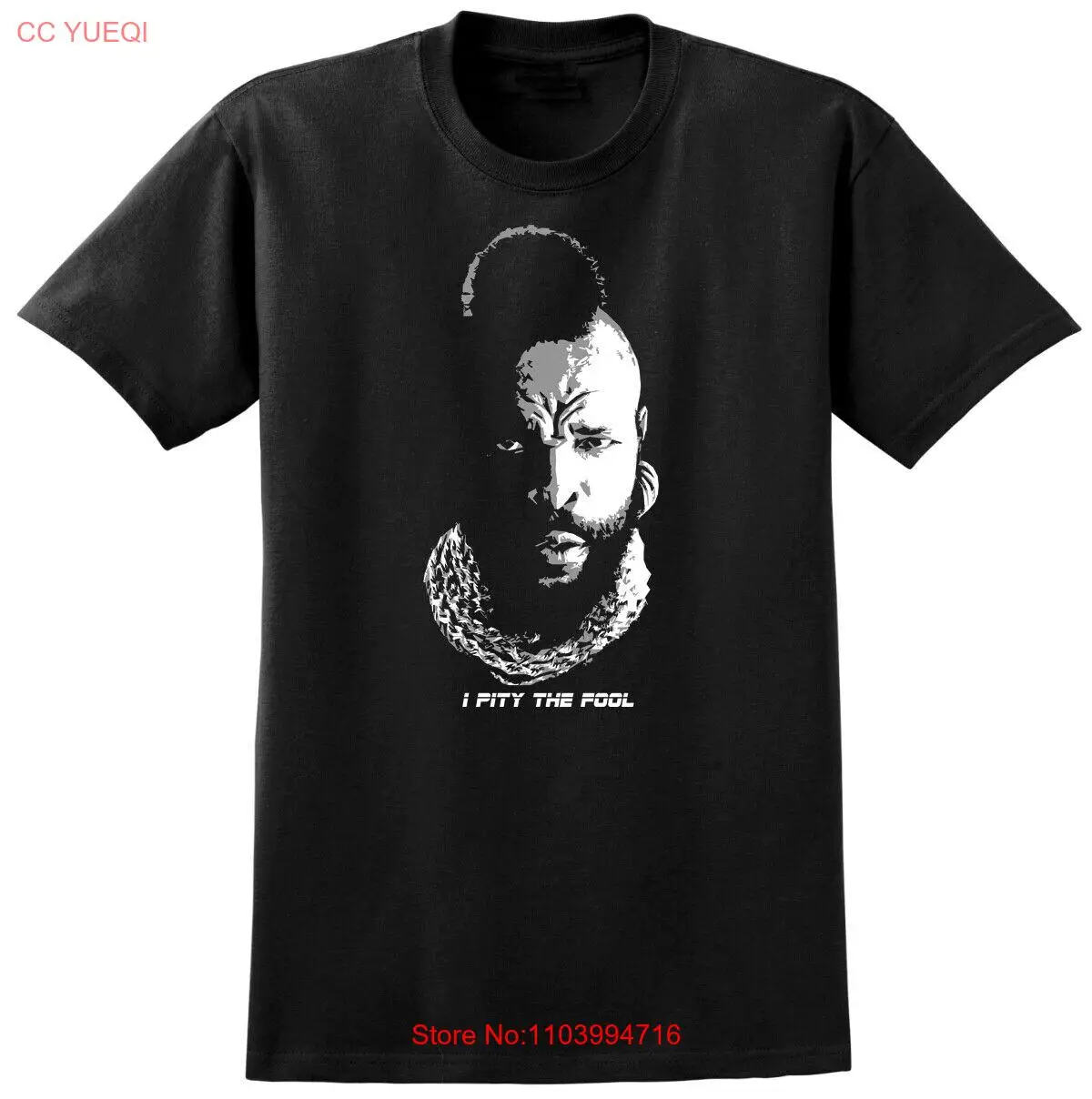 Mr T BA Baracus Inspired T-shirt - Classic A-Team Retro 1980s Film Movie TV Tee