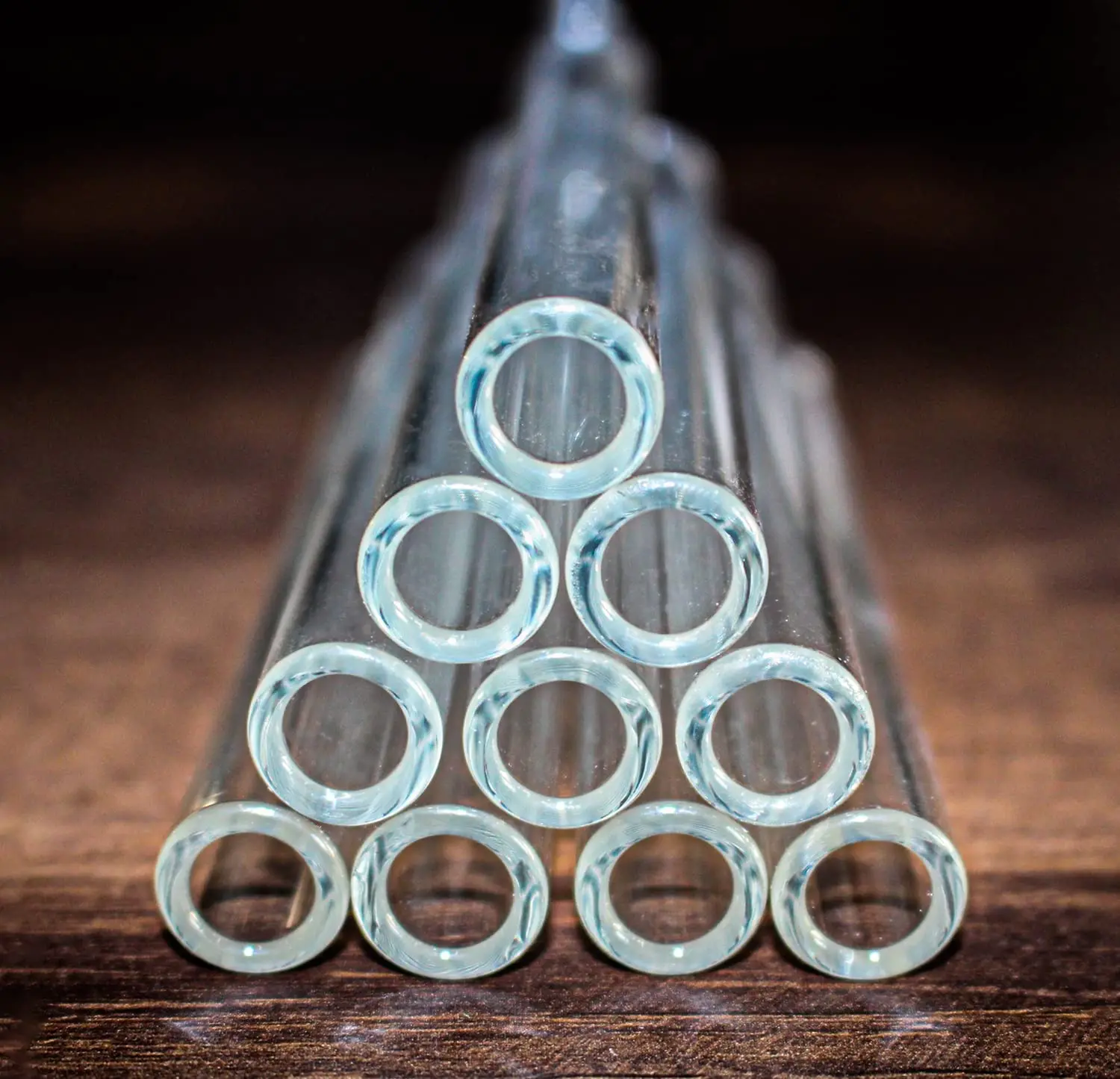 

10PCS 8 Inch Straight Glass Straw Smoking Pipe Tobacco Accessories Blowing Tubes 10 mm OD 2mm Thick Wall Tubing for Variou
