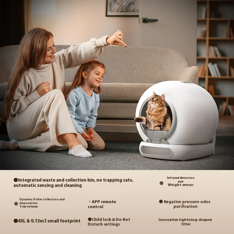Custom Automatic Litter Box, Smart App-controlled Self-cleaning Litter Box, Cat Sand Box, Electronic Pet Toilet, Cat Supplies