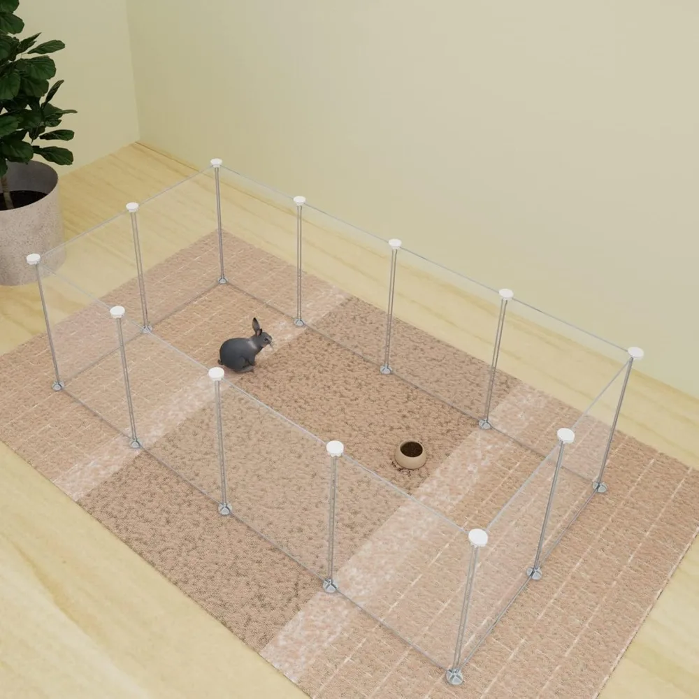 Pet Playpen Portable Small Animals Playpen, Pet Fence Yard Fence for Guinea Pigs, Bunny, Ferrets, Mice, Hamsters, Hedgehogs