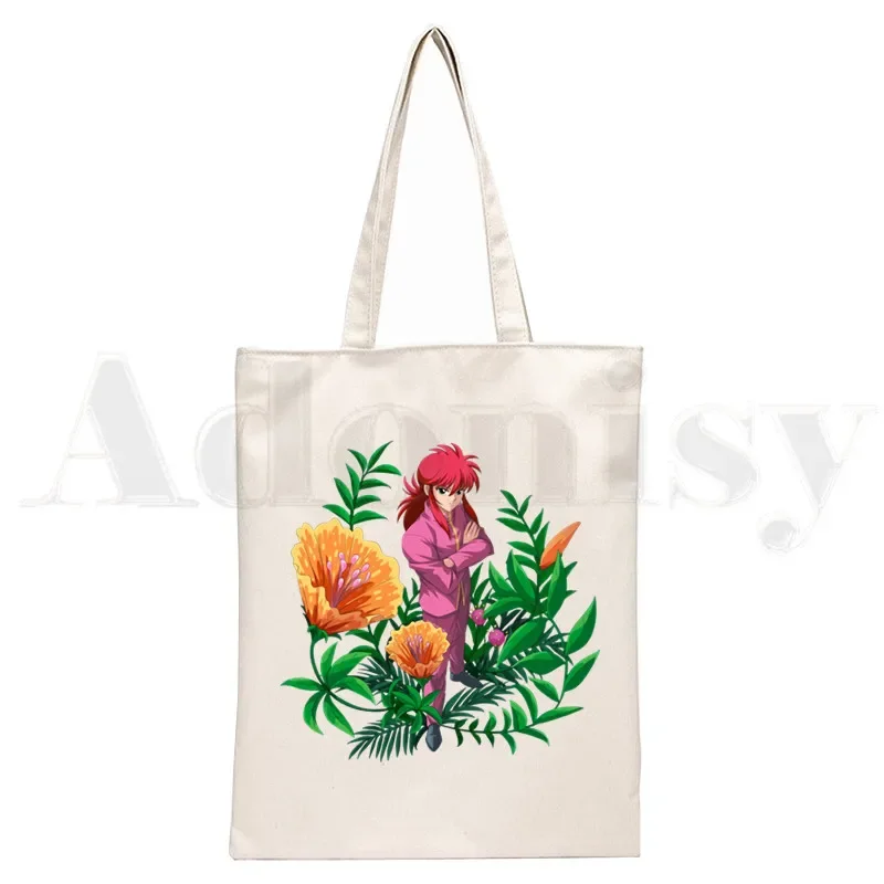 Yu Yu Hakusho Torba na ramię Tote Eco Yusuke Urameshi Kurama Torba na zakupy Canvas Anime Manga Tote Bag Casual Handbag Daily Use