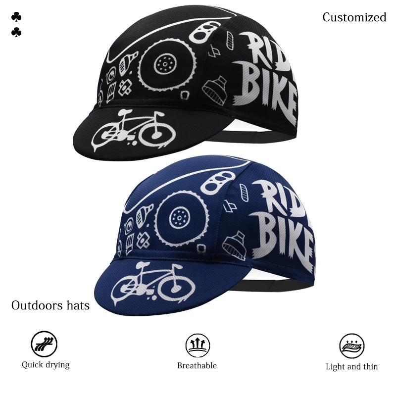 Outdoor Hygroscopic Bicycle Hats Light and thin Cycling Caps Polyester fiber Bicycle Cap Customized