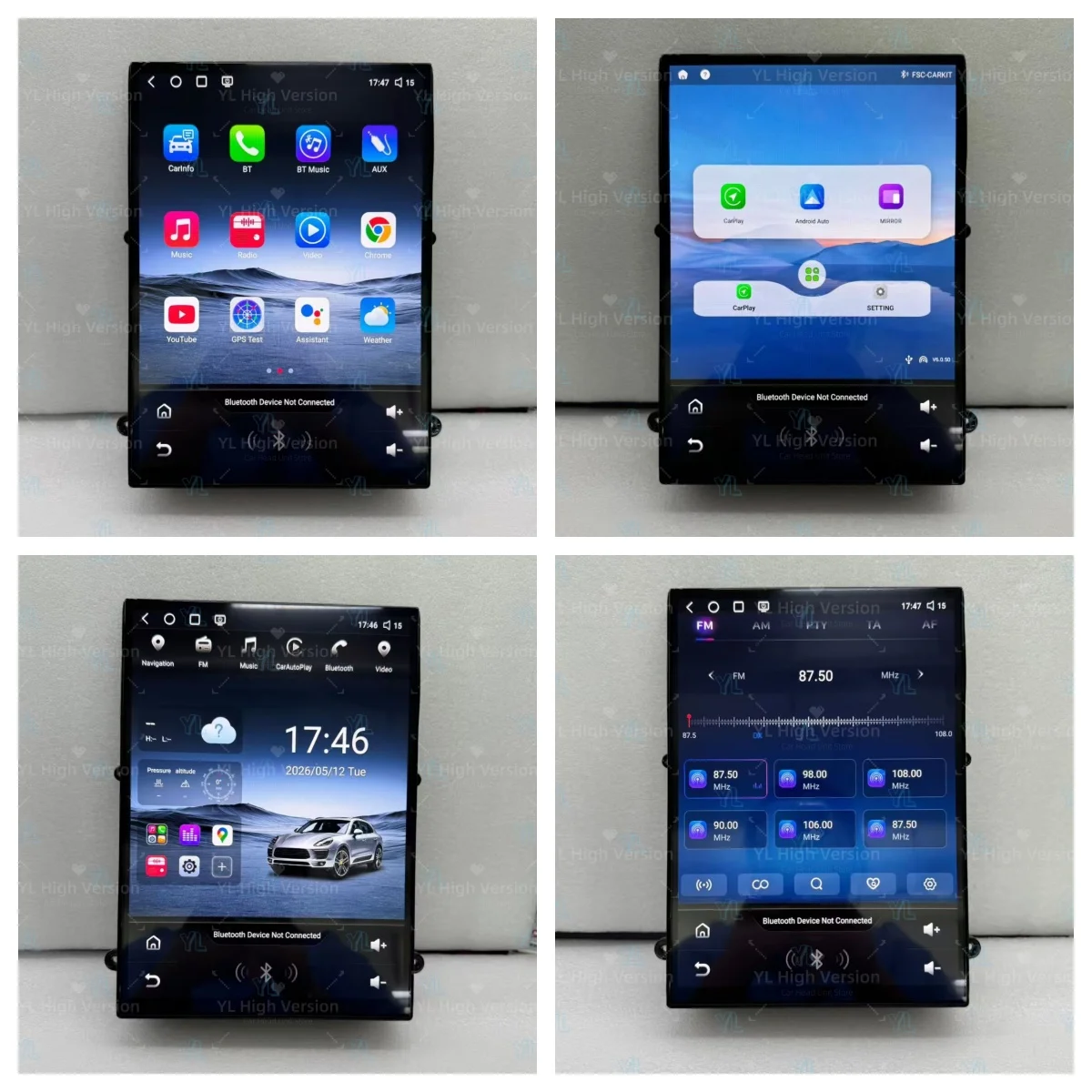 ym Screen For Porsche Cayenne 2011-2017 Android13 Car Radio Stereo Receiver Autoradio Multimedia Player GPS Navi Head Unit BT5.0