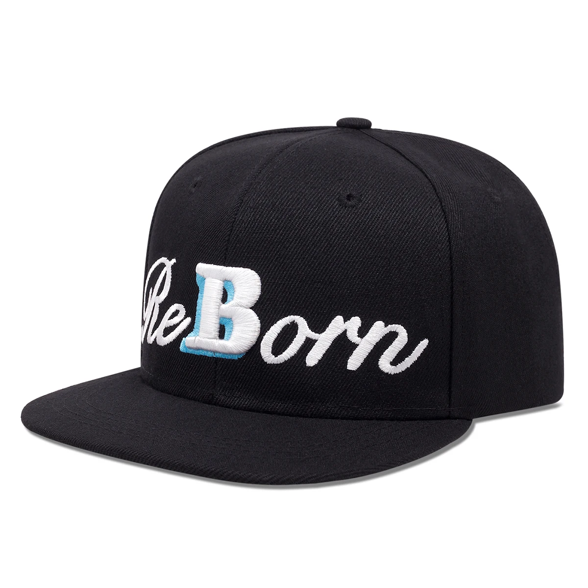 Minimalist Style Reborn Letter Embroidery Unisex Women's Versatile Hip-Hop Hat Outdoor Sports Handsome Baseball Cap