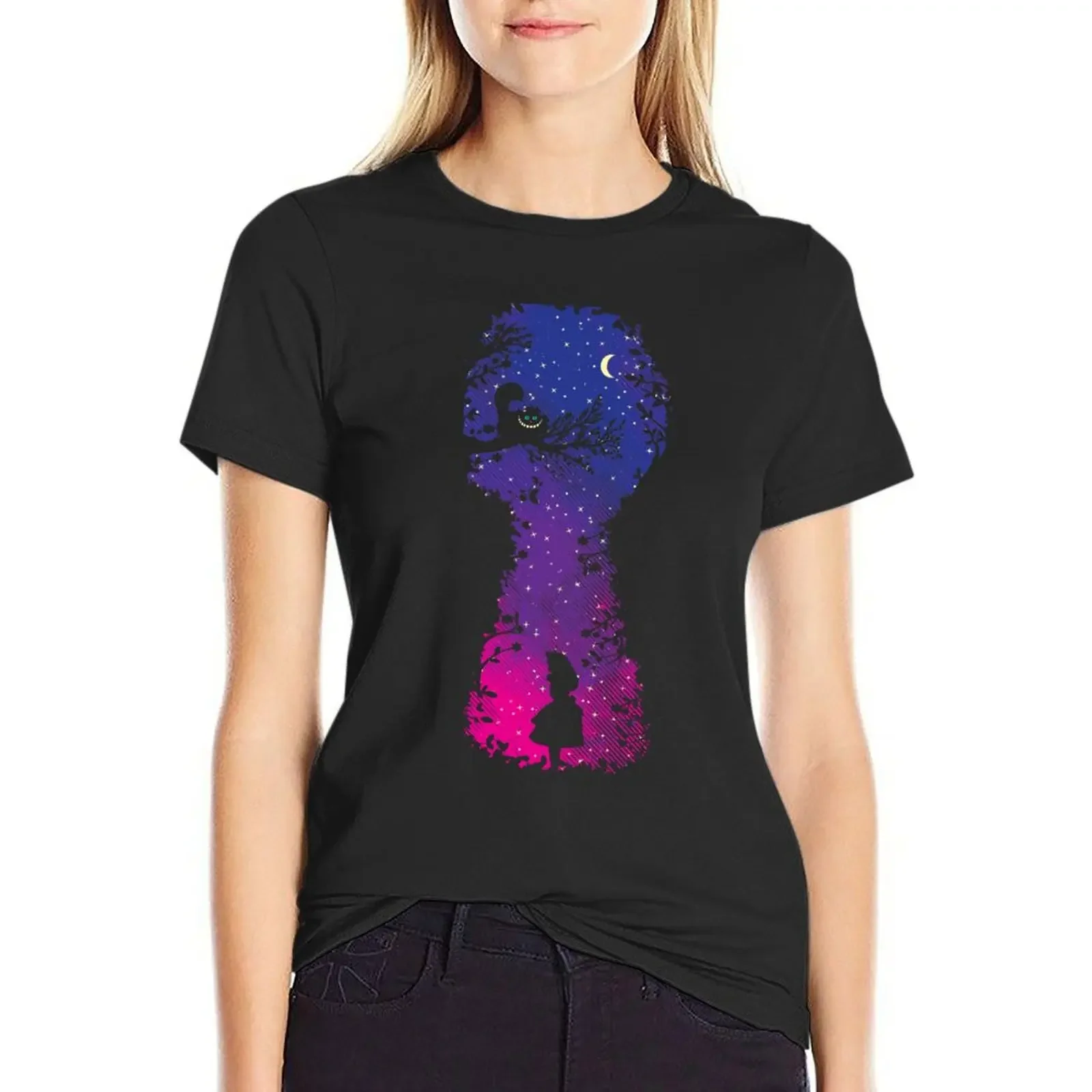 

Wonderous World T-Shirt sports fans aesthetic clothes Blouse cropped t shirts for Women