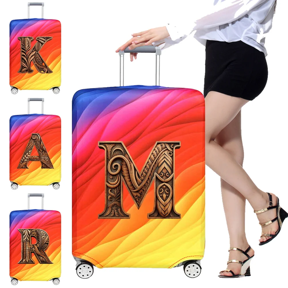 

Baggage Covers Travel Suitcase Protective Cover Luggage Protective Cover Wood Art Series Suitable for 18-28 Inch Suitcases