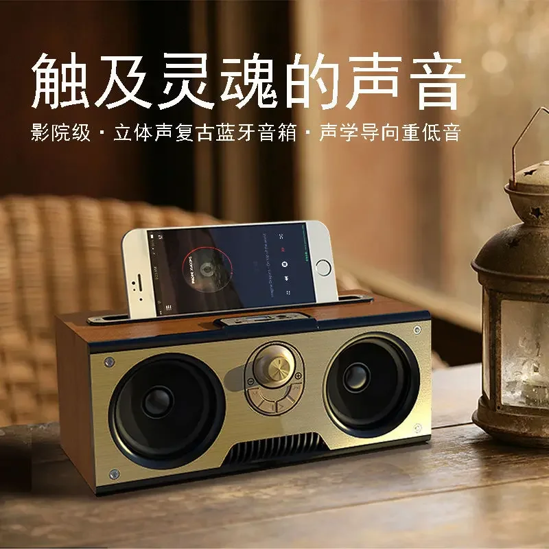 Dual Horn Wireless Bluetooth Speaker Large Volume Stereo Sound Support TF FM USB Playback Desktop Car Portable Mini Subwoofer Fo