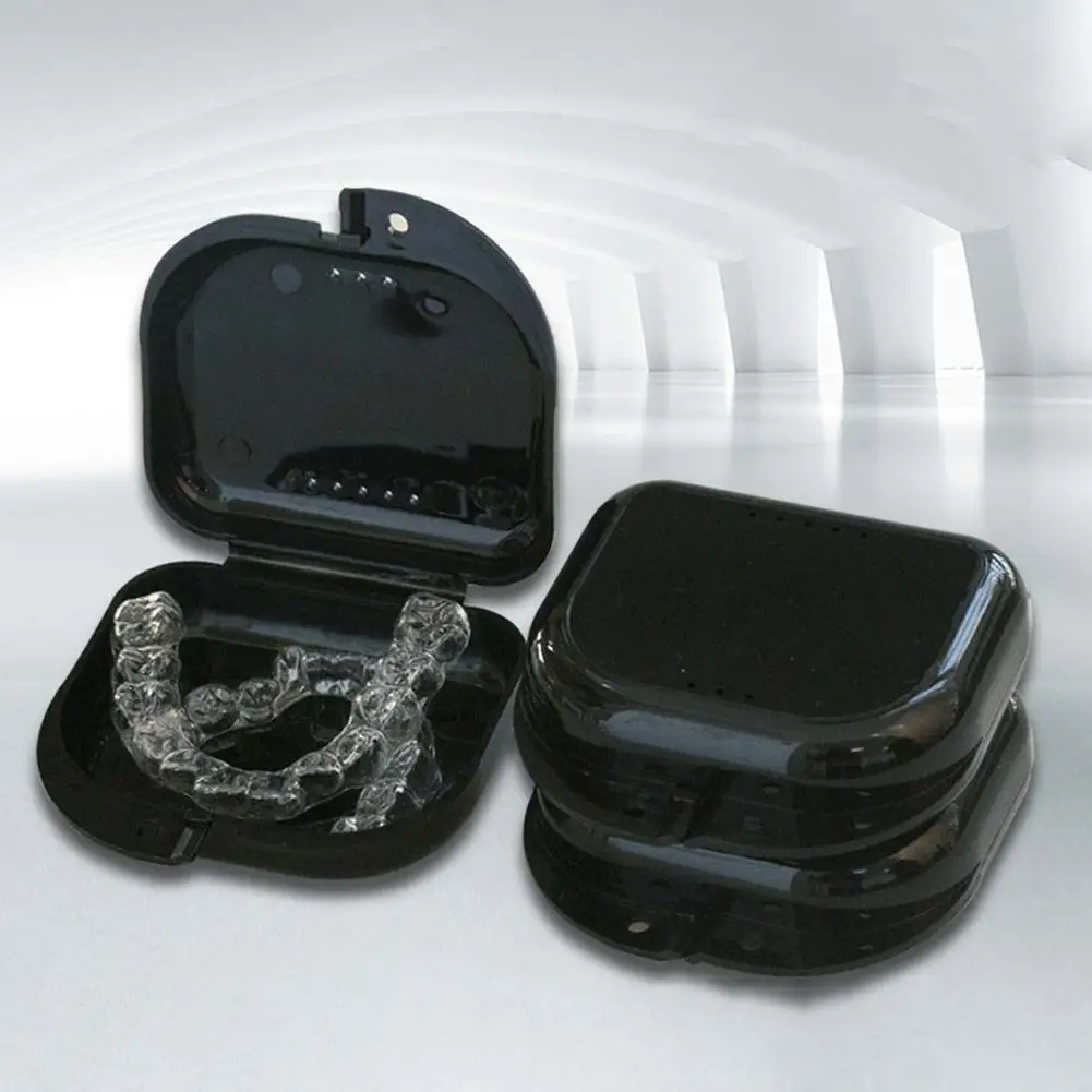 틀니 상자 트레이 케이스 치과 교정기 리테이너 컬러 트레이 보관 상자 플라스틱 치아 컨테이너 가짜 치아 보호 ﻿