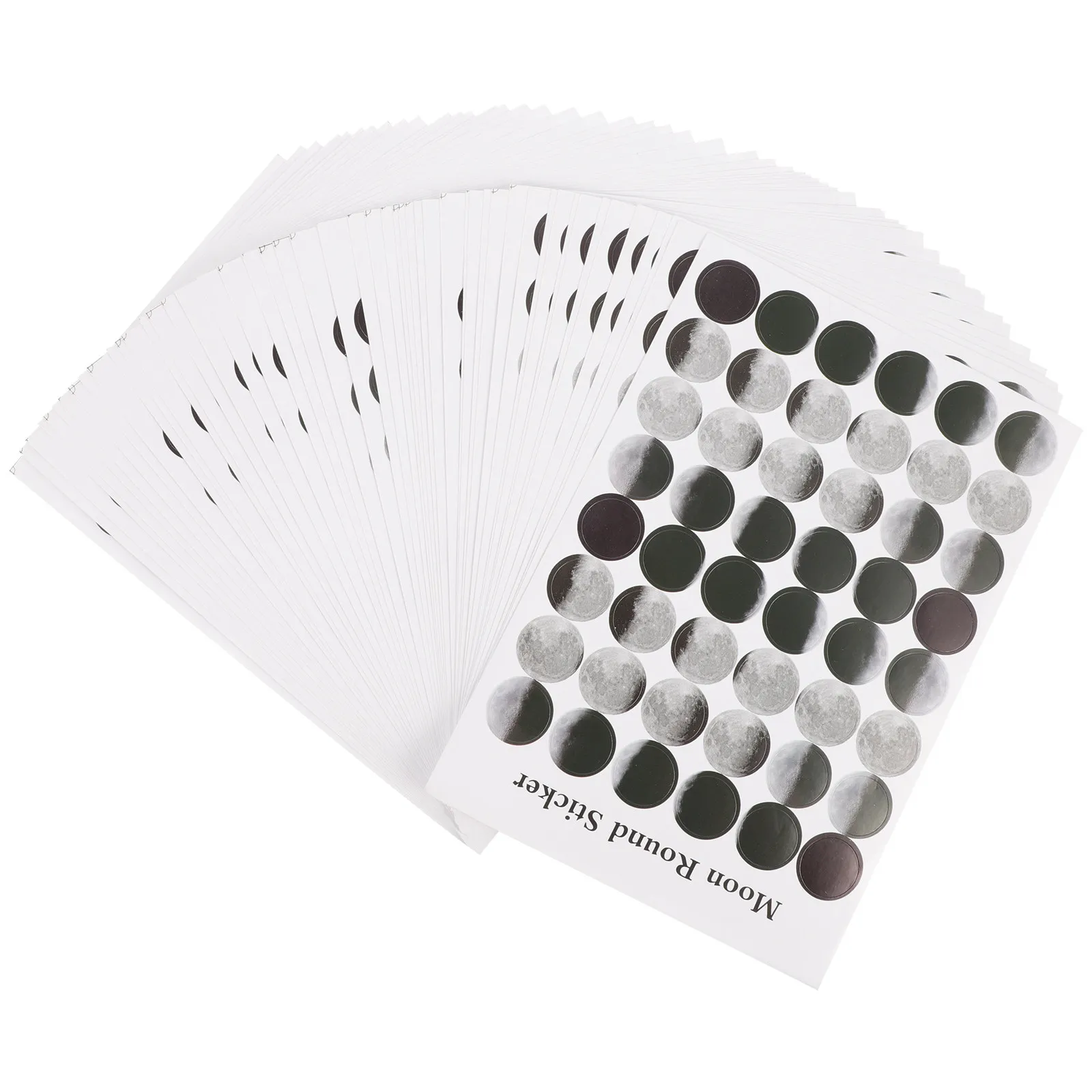 

50 листов шикарных наклеек с лунными точками для рукоделия, скрапбукинга, украшения дневников, подарков, маркировки, водонепроницаемые клейкие стикеры