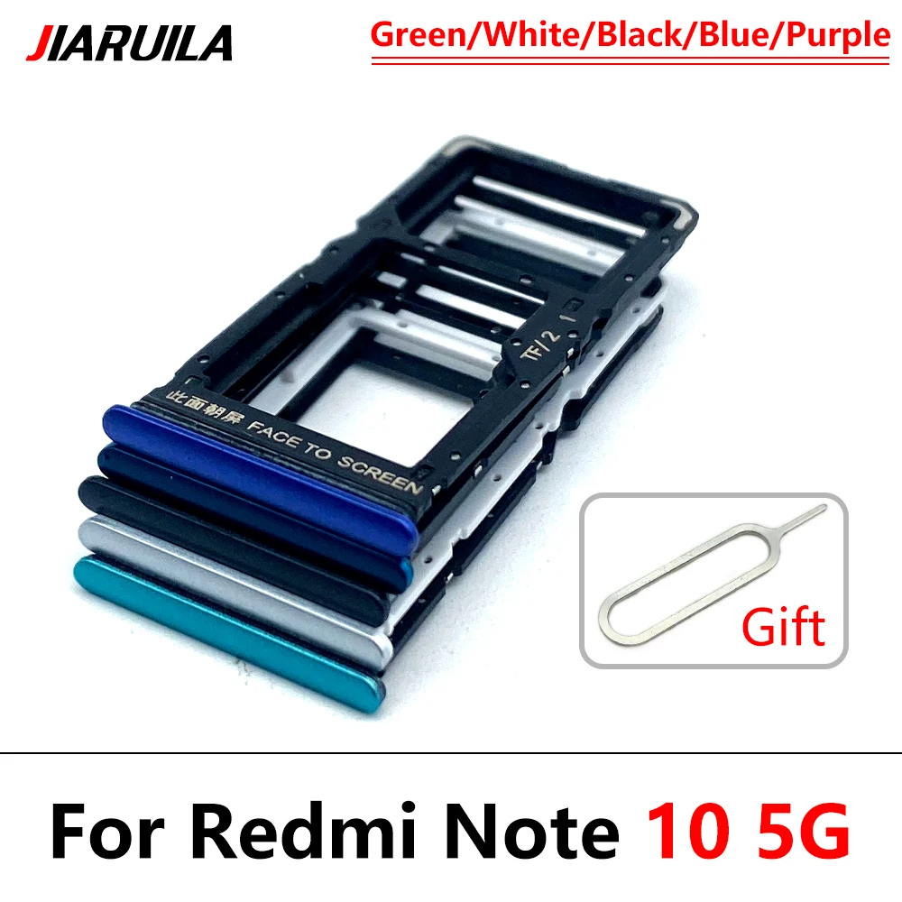 SIM Card Tray Chip Slot drawer Holder Adapter Accessories For Xiaomi Redmi 10 10C Note 10S 10 Pro 10 5G + Pin