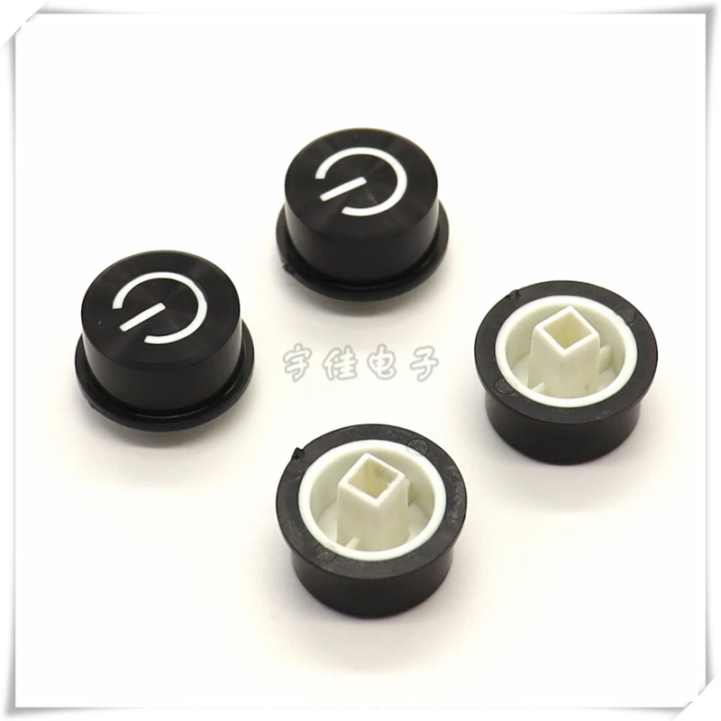 5PCS 2 Color Plastic Button cap, Square Hole 3.2MM, Black And White button, Self Locking Switch cap, Height 11MM