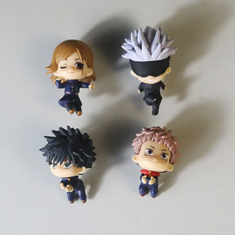 1 Uds. Figura de acción de muñeca con cable de datos versión Jujutsu Kaisen Q de Anime de estilo aleatorio, juguetes en miniatura de PVC, regalos de decoración para teléfono móvil
