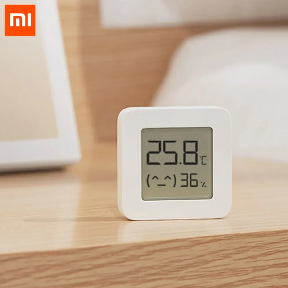 XIAOMI Mijia Bluetooth Thermometer 2 Wireless Smart Electric Digital Hygrometer Thermometer Work with Mijia APP With Battery